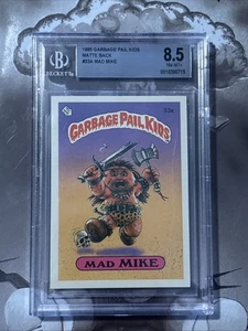 1985 Topps OS1 Garbage Pail Kids Series 1 MAD MIKE #33a Matte Card BGS 8.5 - Picture 1 of 2