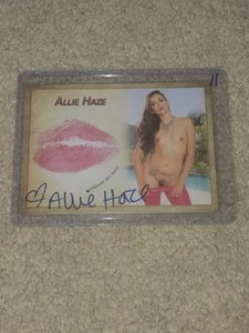 Tarjeta de beso firmada con autógrafo Allie Haze Collectors Expo modelo #11 - Imagen 1 de 2