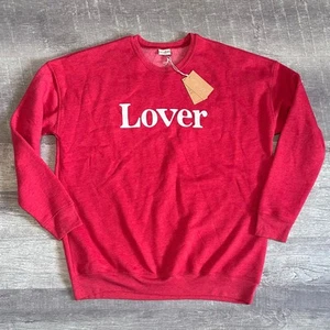 Oat Collective LOVER roter Pullover Sweatshirt NEU Damen XL rot Rundhals WEICH - Bild 1 von 10