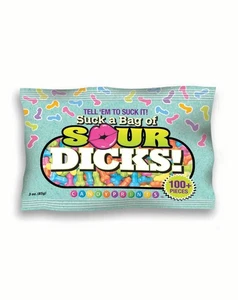 Suck a Bag of Sour Dicks Candy - Borsa da 3 oz - Foto 1 di 4