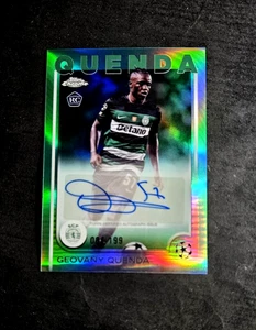 2024-25 Topps Chrome Rookie Auto Geovany Quenda Aqua /199 MINT RC #CA-GQ ๐ฆ๐ฆ - Picture 1 of 12