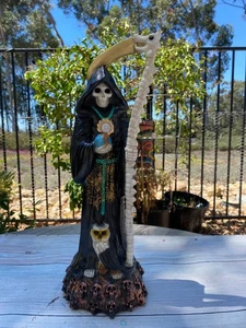 Escultura Santa Muerte Color Negro 16" Santa Muerte / Parca / Magia / Negra - Imagen 1 de 10
