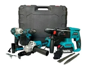 KIT 4 IN 1 MAKOTA TASSELLATORE TRAPANO IMPULSI AVVITATORE SMERIGLIATRICE 68V - Foto 1 di 3