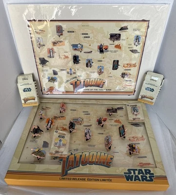 迪士尼星球大战塔图因帆布地图打印 15 个神秘别针全套 D23 2022 — 第 1/4 张图片