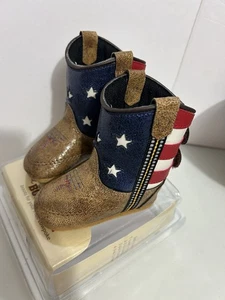 Boot Barn Kleinkind amerikanische Flagge Cowboystiefel Größe 2 Unisex Stiefel Scheune - Bild 1 von 10