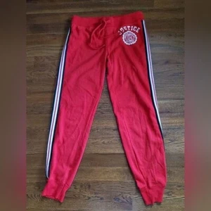 JUSTICE 14 red joggers sweatpants - Picture 1 of 8