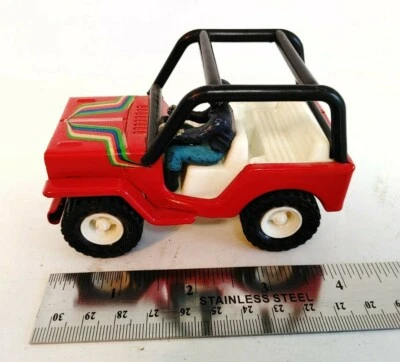De colección Buddy L Acero Prensado Jeep Rojo Hecho en Japón Barras Antivuelco Driver #13935 Foto 1 de 4
