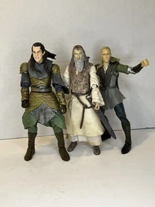 Lord Of The Rings Action Figure Lot 3 Legoles, Gandolf And Lord Elrond#I-706 - Picture 1 of 1