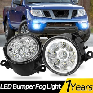 Pair Clear LED Front Bumper Fog Light Driving Lamp For Nissan Frontier 2005-2019 - Picture 1 of 20