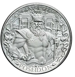 1 oz .999 Silver Round - Atlantis POSEIDON - Mythical Cities Series - IN STOCK!! - Picture 1 of 5