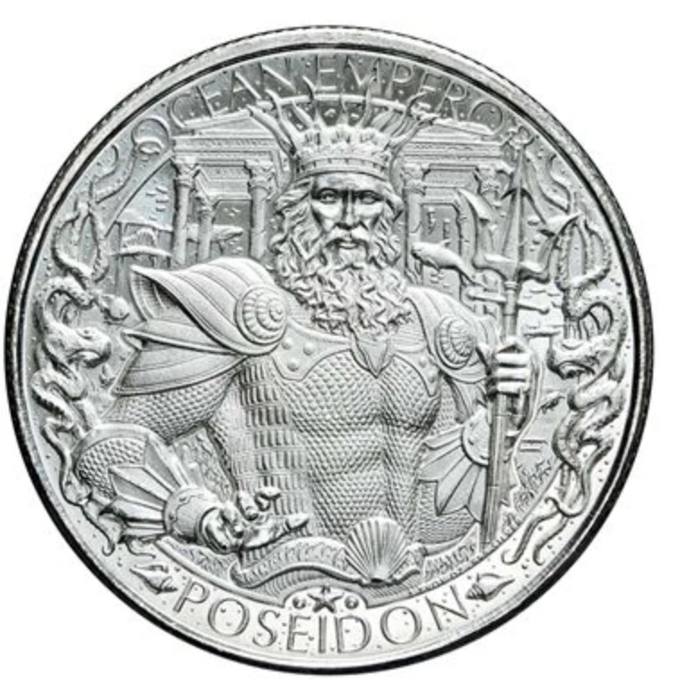 5X - 1 oz .999 Silver Round Atlantis POSEIDON Mythical Cities Series Mason Mint - Image 1 of 4