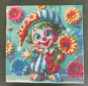 Completed & Sealed 5d Diamond Painting (Clown). (25cm X 25cm). NEW - Picture 1 of 1