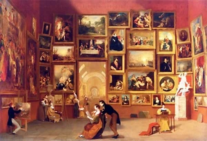 Gallery of the Louvre by Samuel Morse Old Masters Paper Fine Art Print 11x16 - Picture 1 of 1