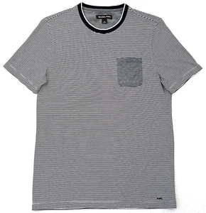 Camisa Michael Kors Adulto Mediana Negra Blanca a Rayas Logotipo Al aire libre Informal Para Hombre - Imagen 1 de 8