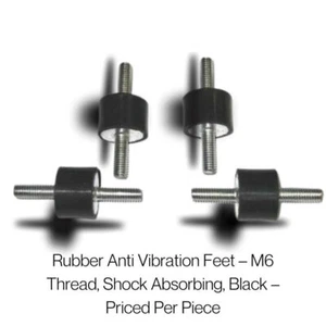 Anti-Vibration Rubber Bobbin Mounts – M6 Male | 20mm D x 15mm Long | Car, Boat, - Picture 1 of 2
