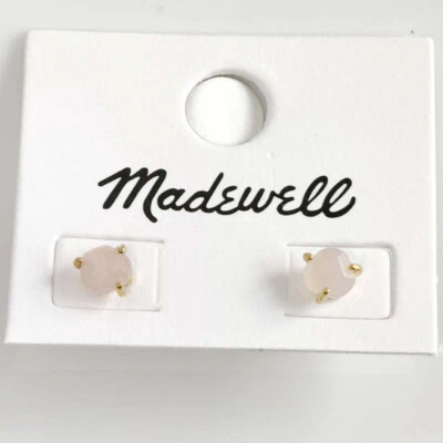 New MadeWell Minimalist Stone Stud Earrings Gift Retro Women Everyday Jewelry - Image 1 of 3