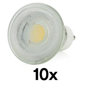 10x LED GU10 Leuchtmittel 7W 230V Warmweiß Glas Spotlampe – Ersatz für Halogen - Bild 1 von 5