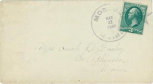 1883 Monson, ME Sternstempel - Bild 1 von 2