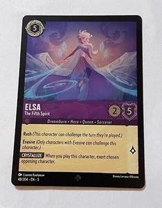 Disney Lorcana Elsa - The Fifth Spirit - 48/204 NM COLD FOIL Super Rare + Bonus - Picture 1 of 3