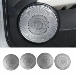 Silver Titanium Door Speaker Bezel Frame Cover Trim For Benz 2007-2014 C-Class - Picture 1 of 6