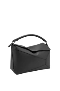 LOEWE Puzzle Large Edge $4350 Black Leather Handbag New & Authentic - Picture 1 of 4