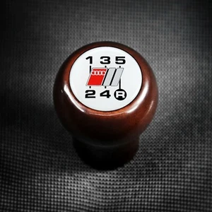 Audi Sport 5 Speed Wood Shift Knob S2 A3 A6 S6 C4 C5 A4 S4 B5 A8 D2 B2 80 90 200 - Picture 1 of 4