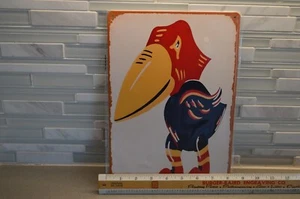 New University of Kansas Vintage Jayhawk Wall Man Cave Sign 12X8 Great Gift - Picture 1 of 4