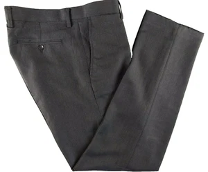 Pantalones de vestir Morello Milano grises para hombre talla 34/32 bolsillos de pierna recta italianos - Imagen 1 de 9