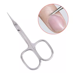 Stainless Steel Curved Tip Thin Blade Cuticle Scissors Trimmer Skin Remover ;:w - Picture 1 of 12