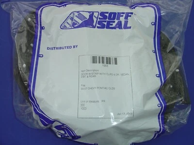 1955-1956-1957 CHEVROLET BEL AIR 210 150 2 DR SEDAN DOOR WEATHERSTRIP-SOFF SEAL - Image 1 of 2