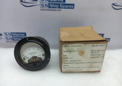 Hoyt Electrical 940LBCP1054 Analog DC Ammeter 0-15A Model: 17-3 - Image 1 of 3