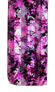 SCIARPA lunga viola chiaro e scuro rosa grigio bordeaux viola FOGLIE D'ACERO ASTRATTE - Foto 1 di 1