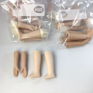 Vintage Porcelain Doll's Parts Legs Hands 4 pc in Set - Picture 1 of 5