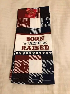 Juego de toallas de cocina del estado de Texas de 2 piezas de St Nicholas Square ""Born and Raised - Imagen 1 de 3