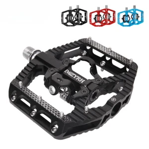MTB Bicycle Cycling Non-Slip Pedals Aluminum Alloy Flat Platform Waterproof - Picture 1 of 33
