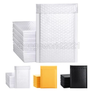 25-100 sobres de burbujas de polietileno bolsas de envío correo acolchado auto sellado sobres EE. UU. - Imagen 1 de 12
