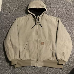 Giacca Carhartt J279 Active vintage con cappuccio tela d'anatra trapuntata foderata abbigliamento da lavoro uomo XXL - Foto 1 di 7