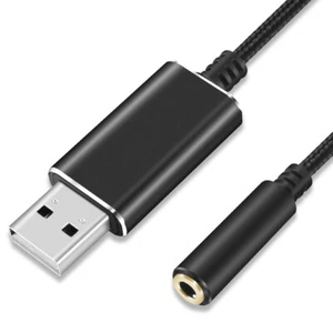 USB To 3.5mm Jack Adapter External USB Sound Card Stereo Aux Adapter TDM - Photo 1/7