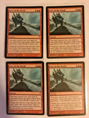 Fury of the Horde x4 MTG Magic the Gathering Coldsnap Rare Playset - Image 1 of 2
