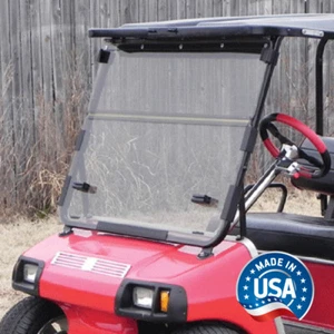 Club Car DS (82-00.5) Clear Impact Modified Fold Down Golf Cart Windshield - Foto 1 di 1