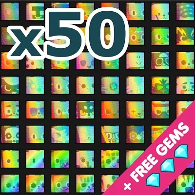 PET SIMULATOR 99 50 Random Rainbow Huge ✨ PS99 ✨+ 100m Gems Bonus 💎💎💎✨ US Seller ✨