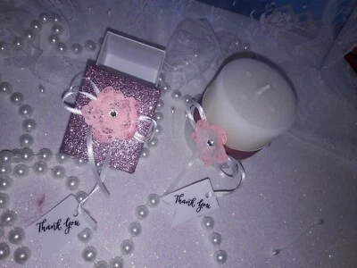 12 Quinceañeras Decoración, Dulce 16 Cajas Pequeñas para Caramelos con 4 Velas Foto 1 de 4