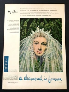 1955 DeBeers Diamond Ad Die Braut gemalt von Charles Rain - Bild 1 von 1