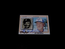 Roy Hartsfield 1978 Topps #444 Autographed Blue Jays Baseball Card Vintage Auto