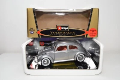 B37 BBURAGO BURAGO 1:18 3361 VW VOLKSWAGEN ESCARABAJO CON. GRIS AUTOSALON SIN... - Imagen 1 de 4