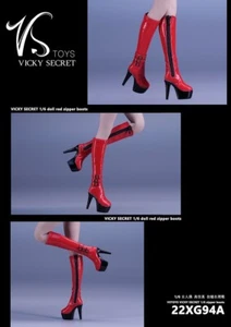 VSTOYS 22XG94A Red Hallow High Heel Shoes Boot 1:6 Fit 12' Woman Figure Body Toy - Picture 1 of 1