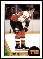 1987-88 O-PEE-CHEE TIM KERR . PHILADELPHIA FLYERS #144