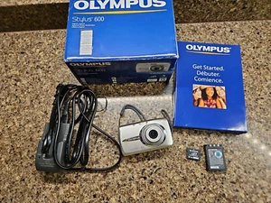 Olympus Stylus 600 Digital Camera Silver 6.0 MP Optical Zoom PARTS REPAIR ONLY - Picture 1 of 13