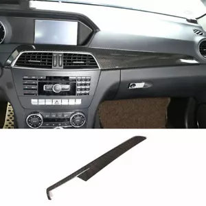 For Benz C-Class 2010-2014 ABS Carbon Fiber Center Console Dashboard Panel Trim - Foto 1 di 11