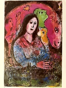 "La pensee" Lithographie von Marc Chagall Platte signiert - Bild 1 von 7
